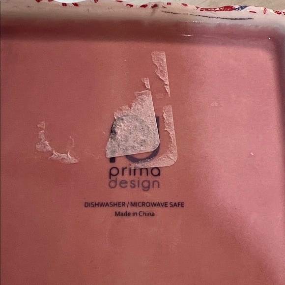 Ceramic Fruit Basket Cherry Print  Prima Design 6x6 - Picture 5 of 5